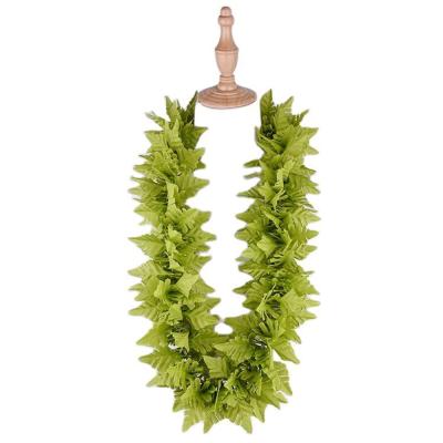 China Wholesale Artificial Party Women Necklace Festival Performance Supplier HC30001A-5 110CM Fern Leaves Lei Hawaiian Dance Festival Performance Decoration Factory for sale