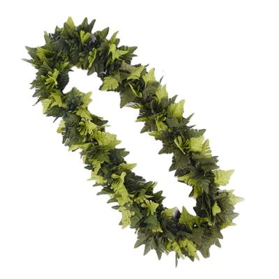 China Wholesale Artificial Party Women Necklace Festival Performance Supplier HC30001A-2 110CM Fern Leaves Lei Hawaiian Dance Festival Performance Decoration Factory for sale