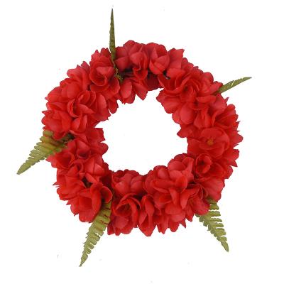 China Festival Performance Decoration Fatory Supplier HL0005B 3 Colors 50 cm Artificial Velvet Shell Ginger Elastic Headband Tropical Flower Hawaii Haku Props for sale