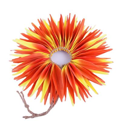 China HB0001-10 2Color Factory Supplier HB0001-10 2Color Artificial Silk Bird Paradise Sunflower Hair Braid Hair Clip Hawaii Dancing Party Festival Performance Decoration for sale