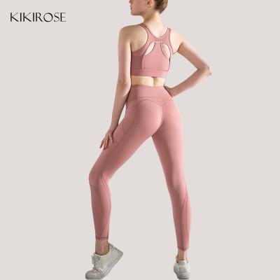 China 2021 Custom Women's Gym Fitness Breathable Women's Seamless Leggings Yoga Set High Waist for sale