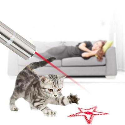 China 2021 hot sale stocked 3 in 1 mini automatic funny laser indicator rechargeable-interactive cat toys-7 VE ball pet pen-USB for sale