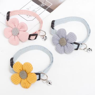 China Custom Stocked Christmas Personalized Cat Collar With Flower For Dog Cat Pet Gifts for sale