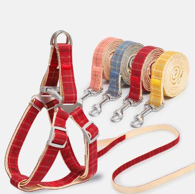 China Stocked Outdoor Adjustable Durable Waterproof Pet Dog Collar And Leash Pet Harness Set Eco-Friendly for sale