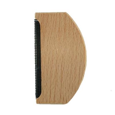 China Custom Portable Stocked Amazon Hots Logo Natural Wooden Cashmere Comb Wool Pilling Sweater Comb for sale