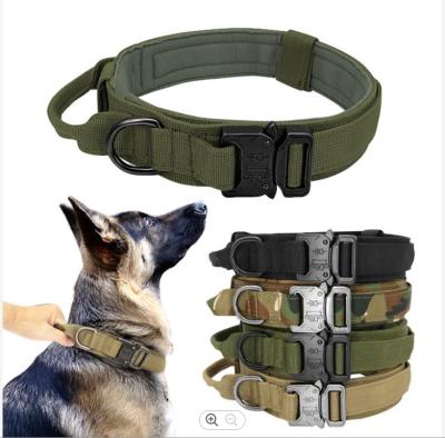 China Heavy Duty Military Tactical Pet Collars Quick Release Pet Training Collar Nylon Luxury Dog Collar for sale