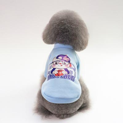 China New Stocked Print Design Pet Clothes Autumn Shirt Casual Vests Cartoon Pet Cat T-shirt Puppies Clothes Wholesale for sale