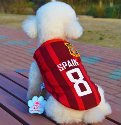 China XS-6XL Spring Summer Country Flag Stocked Breathable Pet Clothes Small Medium Large Dog Mesh Vest Basketball Clothes For for sale