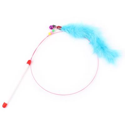 China Manufacturer Stocked Direct Selling Cat Toys Interactive Training Cat Toys Feather Toys for sale