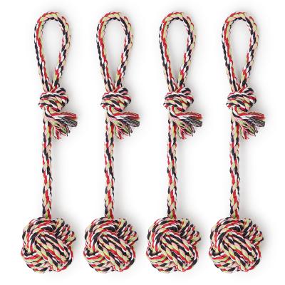 China Amazon Hot Seller Stored Bite Resistant Teeth Cleaning Chew Cotton Rope Dog Toy for sale