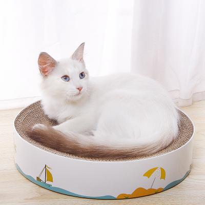 China Stocked Scratching Board Bed Toy Paper For Cats Interactive Toys Paper Color Pet Toys for sale