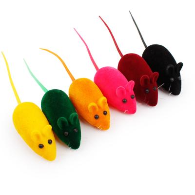 China Best Price Vinyl Stocked Cute Squeak Toys Interactive Pet Mouse Toys Multicolor for sale