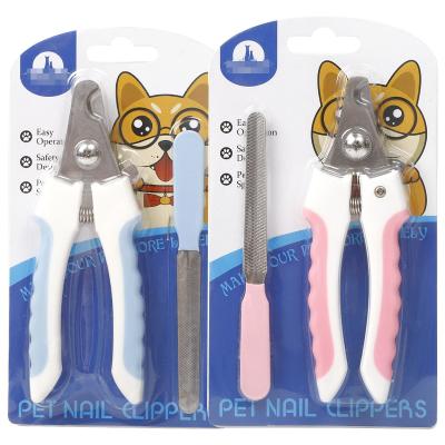 China Stocked Hot Selling Wholesale Stainless Steel Dog Nail Clipper Dog Cat Grooming Tool Pet Nail Cutter for sale