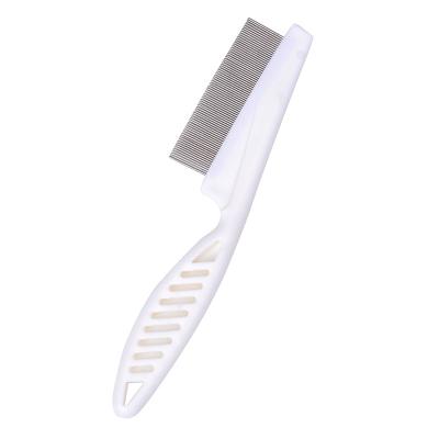 China Stocked Dog Hair Chip Comb Pin Grooming Brush Comb For Stainless Cats Dogs Clean Grooming Combs Tools for sale