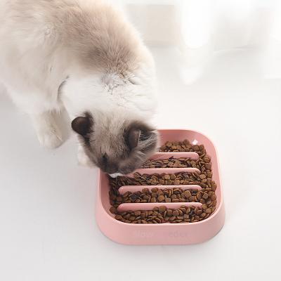 China Hot Selling Non-automatic Pet Multicolor pp Slow Feeder Anti-clogging Dog Bowl Pet Food Bowl for sale