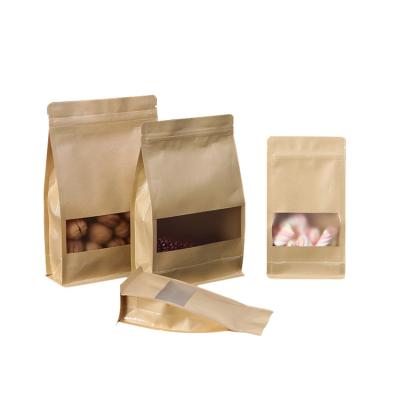 China Promotion Cheap Price Stand Up Ziplock Food Storage In Stock Kraft Paper Bag for sale