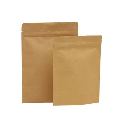 China Customized Print Logo Kraft Paper Resealable Ziplock Food Paper Aluminium Paper Bag for sale