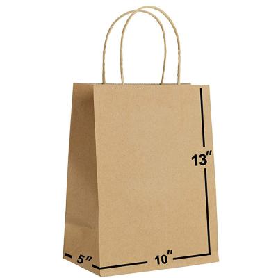 China Recycled Eco Friendly Brown Kraft Paper Bag,Promotion Custom Printing Tote Shopping Food Storage Kraft Paper Bag for sale