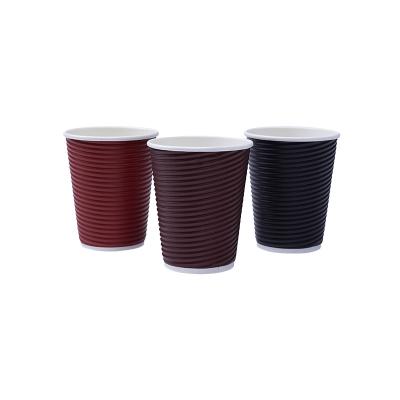 China wholesale custom logo printed corrugated kraft paper coffee cups for hot coffee for sale