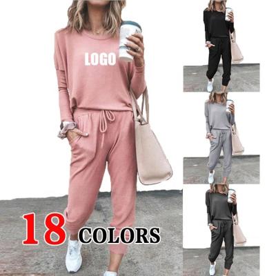 China Custom Cotton QUICK DRY Logo Winter Work Sport Family Pijamas Sets Women 2 Piece Pajamas Plus Size Sleepwear Loungewear Women Set for sale