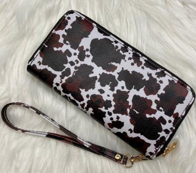 China Fashion Vintage Hot-selling Vintage PU Lady Women's Long Leather Wallet Wristlet Card Holder Colorful Cheap Wholesale Anti-theft Cowhide for sale