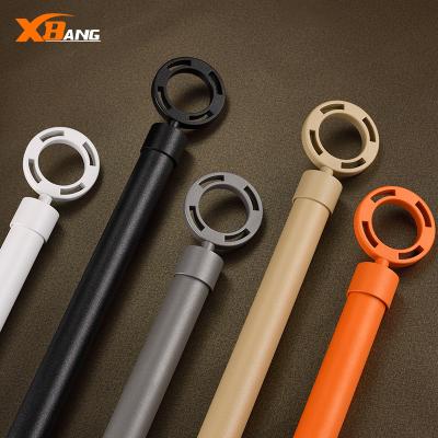 China Contemporary High Quality Modern Aluminum curtain rods  round tube series adjustable curtain accessories curtain pole for sale