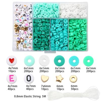 China DIY 6mm Polymer Clay Soft Beads Handmade Loose Bead Bracelet Beads Soft Polymer Clay Sets Accessories Box for sale