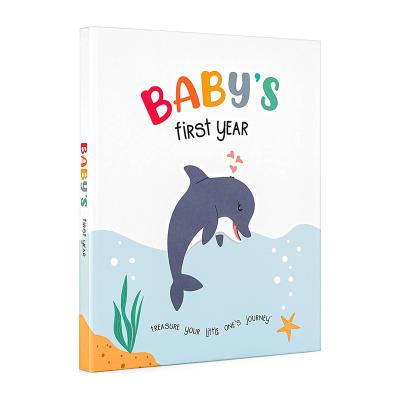 China 2023 high quality children's books wholesale custom hardcover notebook beautifully illustrated first year diary baby memory book for sale