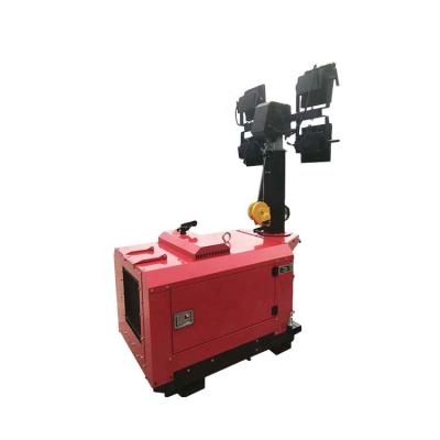 China Construction Area China Manufacturers 1000w 5kva 4X100W LED Portable Powered Diesel Generator Light Tower Plants for sale