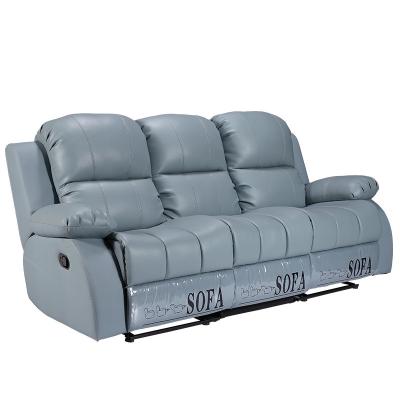 China Massage White Genuine Leather Functional Recliner Sofa Set Modern Living Room Sofas Office Leisure Sofa Set Furniture for sale