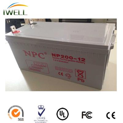 China Mainternance Solar Systems 12v 200ah Solar Rechargeable Free Deep Cycle Battery for sale