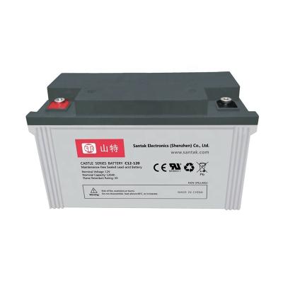 China UPS STK SANTAK Battery 12V 120AH Maintenance Free Lead Acid Rechargeable Battery for sale