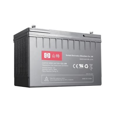 China UPS/solar system/inverters UPS/santak solar system battery 12V 100AH ​​lead acid battery/inverters for sale