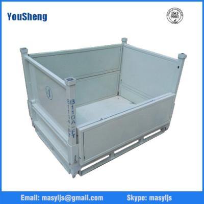 China Wholesale warehouse galvanized steel container,foldable metal cage storage container,folding steel storage cag for sale