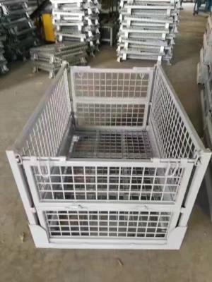 China High quality industrial collapsible storage stacking galvanized euro metal steel wire mesh pallet cage for sale for sale