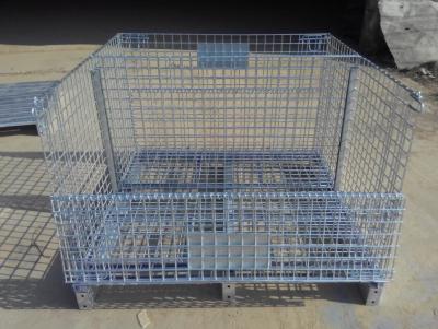 China heavy duty storage containers / mesh pallet wire cage wire mesh container for sale