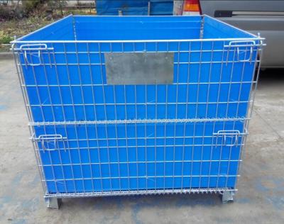 China Factory Foldable stainless steel wire mesh metal pallet Storage Cage wire for sale