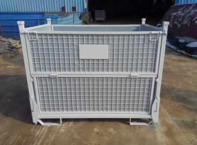 China Heavy duty collapsible foldable galvanized metal steel welded australia pallet box for sale