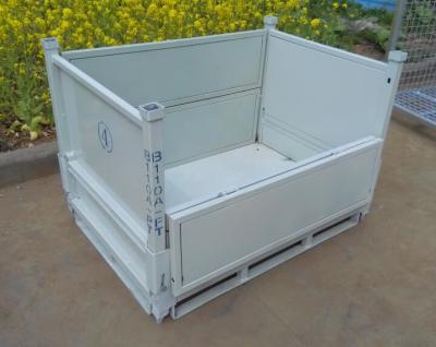 China Foldable Warehouse Storage Steel Pallet Box Container for sale