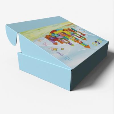 China Recycled Materials Stacking Wooden Toy Castle Paper Packaging Box Children's Toy Packaging Gift Box Educational Gift Box for sale