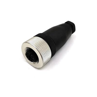 China Automotive M12 A B D Coded Waterproof Cable B-coding M12 4 Pin Connector for sale