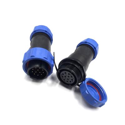 China SP21 DC Power Cable Connector IP67 Automotive Plastic Waterproof Male And Female Power Plug for sale