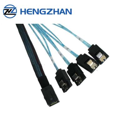 China Camera SAS cable mini SAS to SATA cable SAS 1 to 4 data transfer hard disk data transfer cable for sale