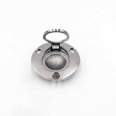 China 316 Stainless Steel Floor Loop Handle Lock 316 Round Molding Stainless Steel Handle Round Hidden Handle for sale