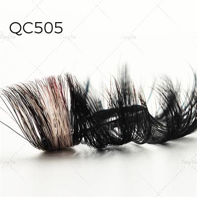 China 2021 Natural Soft Eyelash Fashion Design Colored Russian Stripe Lashes Natural Mink Fake Russian Volume Lashes Strips CC Loop Long Lasting Lashes for sale