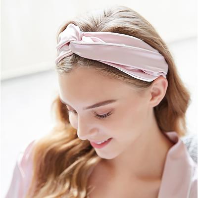 China Organic Yoga Silk Headband Cotton Bow Knot Knitted Woman Baby Ribbed Headband for sale