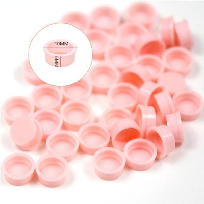 China Mink/Silk Disposable Plastic Pink Ring Glue Eyelash Extension Tools Wick Glue Factory Price for sale