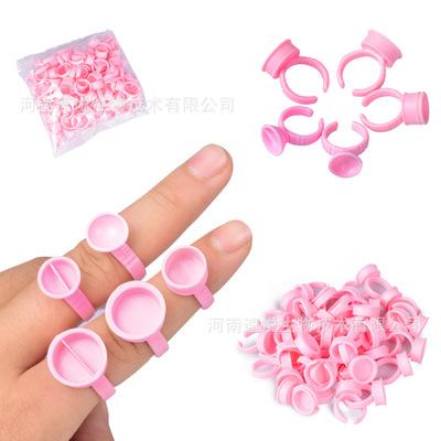 China Mink / White Blue Silk Pink Glue Cups Glue Rings For Eyelash Extensions for sale