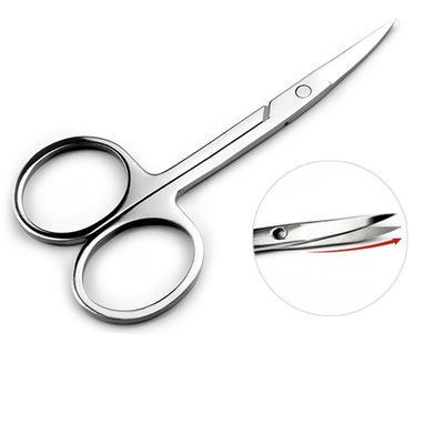 China Wholesale High Quality Natural Long Ribbon Wick Extension Scissors Stainless Steel Eyelash Eyebrow Scissors For Eyelash Extension for sale