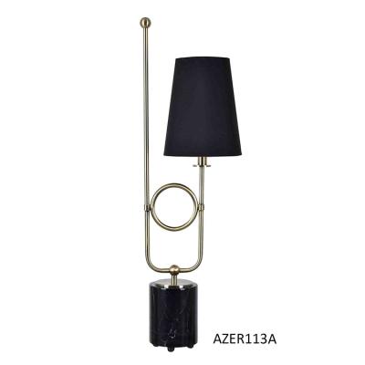 China Modern Modern Home Decoration Black Antique Brass Marble Luxury Table Lamps for sale